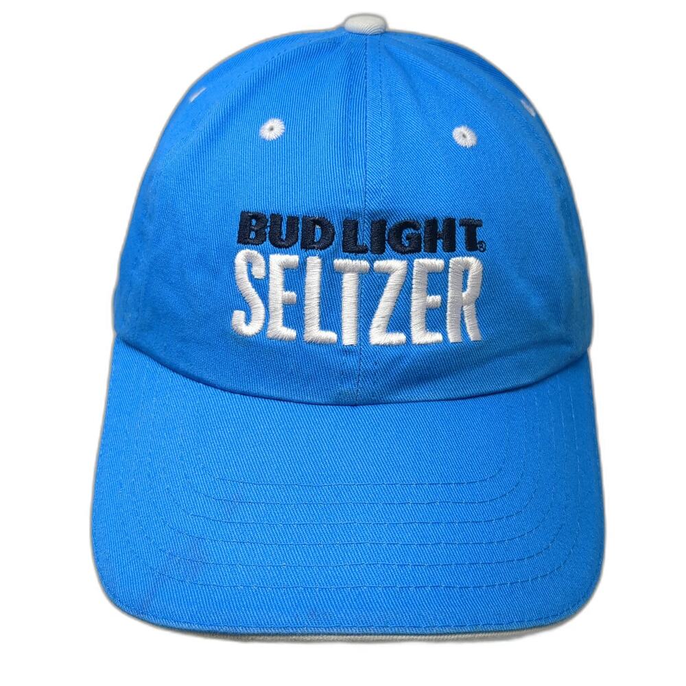 Bud Light Seltzer Snapback Hat Blue One Size Sandwich Bill Embroidered Logo